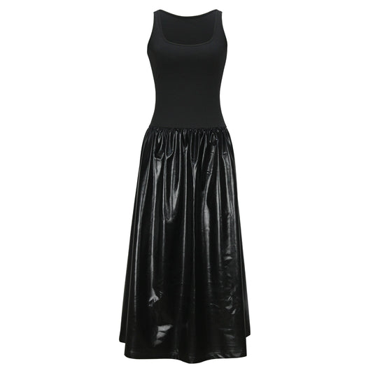 Women Clothing Spring Summer Elegant Office Solid Color Slim Fit Jumpsuit A line Dress